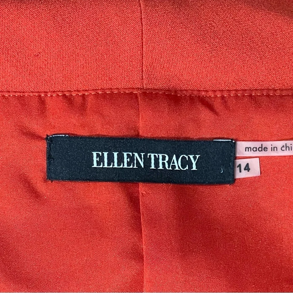 Ellen Tracy Red Sleeveless w/ Belt Women’s Dress Size 14 - Picture 9 of 11